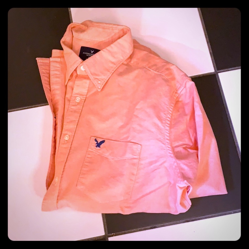 American Eagle light salmon dress shirt L